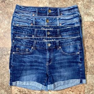 4 Pairs of Aeropostale Boyfriend Shorts Size 4